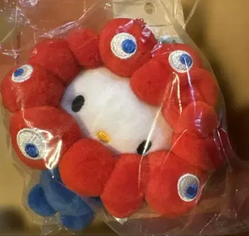 카라비너 포함 산리오 미야쿠미야쿠  봉제 인형 BC 헬로키티