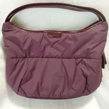 퍼플 나일론 숄더백