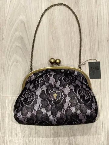 미사용 새상품 ANNA SUI 레이스 가마구치 핸드백 파티 백 일본제