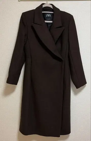 새상품급 ZARA 다크 브라운 롱 코트 M