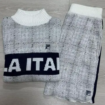 휠라 스웨터 스커트 셋업