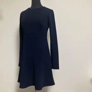 자라 트라팔룩 네이비 스트레치 A라인 원피스