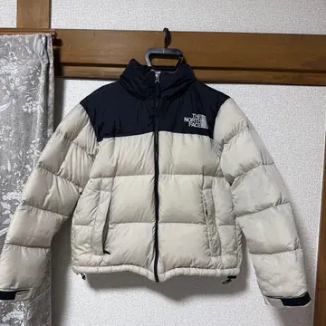 눕시 THE NORTH FACE 다운 자켓 M 베이지/블랙