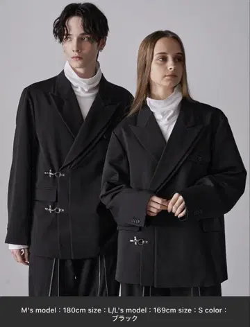 CLEL 더블 라펠 테일러드 자켓