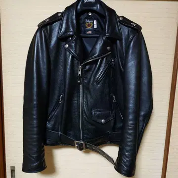 Schott 블랙 더블 라이더 자켓