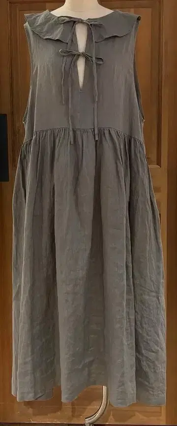 최종 가격 츠하루 지유가오카 한정판 제품염 린넨 민소매 원피스 민트