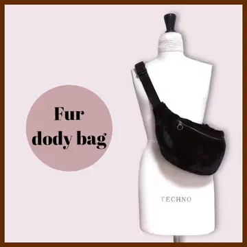 퍼 바디백 Y2K 가을/겨울 잡화 퍼 잡화 복슬복슬 퍼 소재