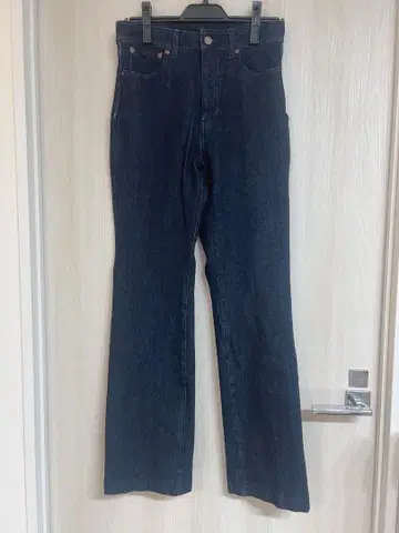 차코트 다크 블루 플레어 데님