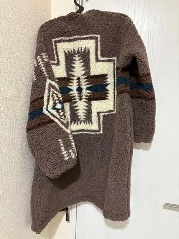 PENDLETON 보아 지퍼 코트 프리 사이즈 브라운