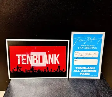 텐블랭크 팬미팅 스티커 타워레코드 엽서 총 2장