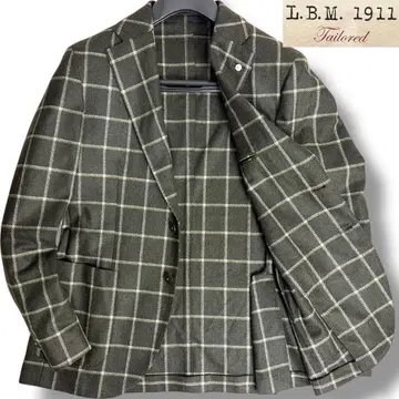 J7436 새상품 L.B.M.1911 윈도우페인 패턴 플란넬 자켓 50