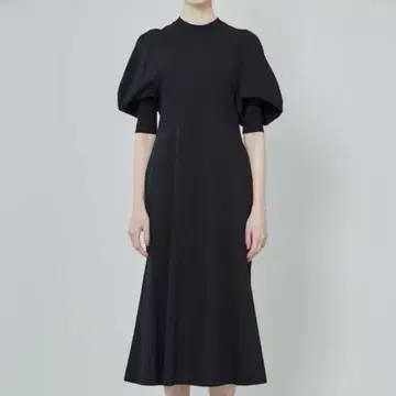 Mame Kurogouchi 클래식 코튼 드레스 블랙