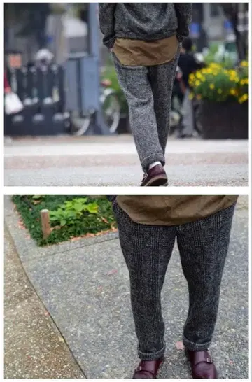 scye 울 알파카 자카드 트라우저