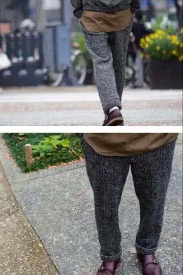 scye 울 알파카 자카드 트라우저