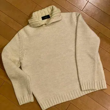 ZANONE 아이보리 터틀넥 스웨터 46 미들 게이지