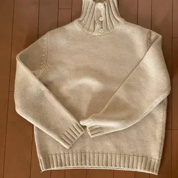 ZANONE 아이보리 터틀넥 스웨터 46 미들 게이지