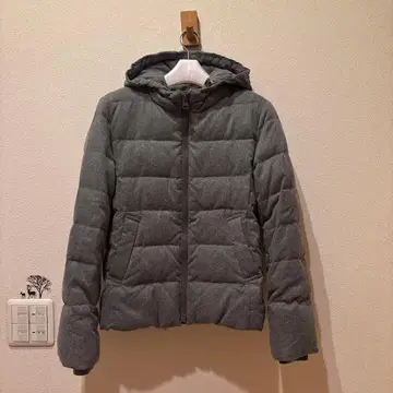 GLOBAL WORK 후드 부착 다운 자켓 M 그레이