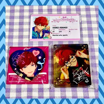 앙스타 아마기 히이로 콜렉터블 캔뱃지 코이코이 학생증 카드 중국 애니카페