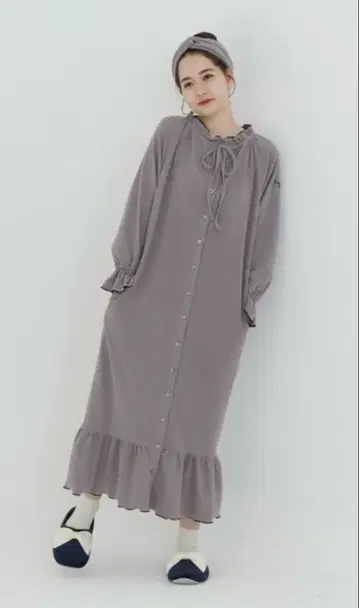 TINA: JOJUN 헤어밴드 포함 루머 드레스 (그레이)