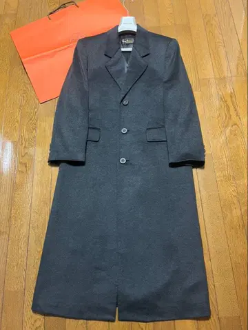 컨디션 최상 윈드아머 고급 퓨어 캐시미어 100% 롱 체스터 코트