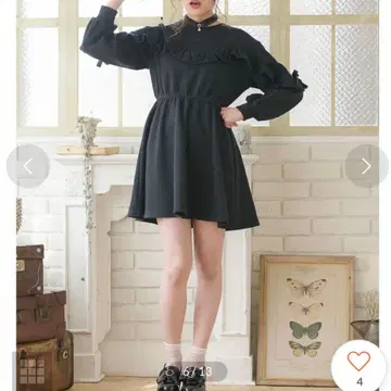 하트 자수 스웨트 원피스 ROJITA 로지타