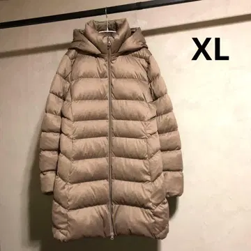 새상품급 유니클로 스트레치 다운 코트 모카 XL 레어 사이즈