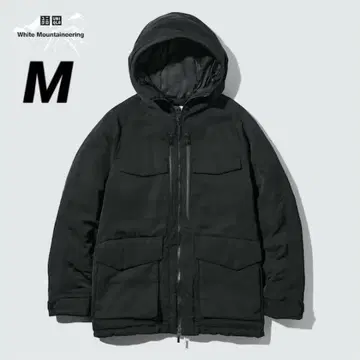 하이브리드 다운 오버사이즈 파카 유니클로 화이트 마운티니어링