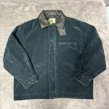 레더 레드 스웨이드 워크 자켓 차콜 그레이