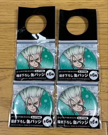 Dr.STONE 로손 스토어100 이시가미 센쿠 캔뱃지 4개