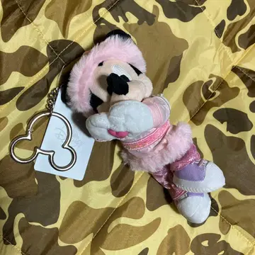 디즈니 미키 벌스데이 봉제 인형 키링 키체인 핑크