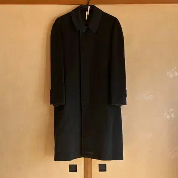 ALLEGRP 캐시미어 코트 남성용 다크 그레이 차콜 그레이