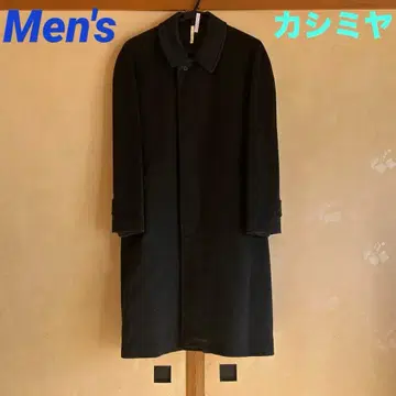 ALLEGRP 캐시미어 100% 코트 남성용 다크 그레이 차콜 그레이