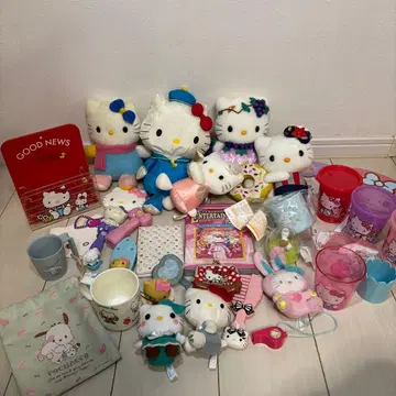 산리오 헬로키티 봉제 인형 선반 DVD 잡화 세트 3번