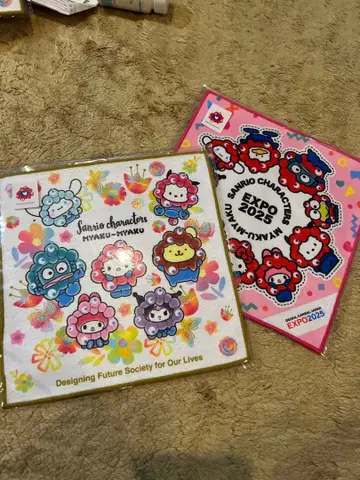 산리오 캐릭터즈 EXPO 2025 타월 손수건 2개 세트