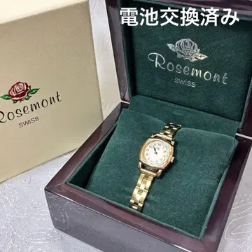 [ 작동품 ] Rosemont 골드 다이아몬드 아날로그 손목시계