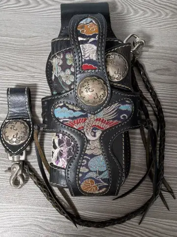 카잔 데크너 천연 가죽 장지갑 라이더스 지갑 새들 레더 바이커스 지갑