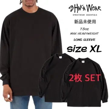 새상품 샤카 의류 7.5oz 맥스 헤비웨이트 롱T 블랙 XL 2개