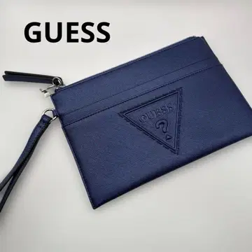 GUESS 트라이앵글 로고 게스 클러치백 세컨드백 네이비
