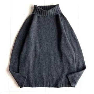 마가렛호웰 터틀넥 니트 캐시미어 혼방 다크 그레이 L