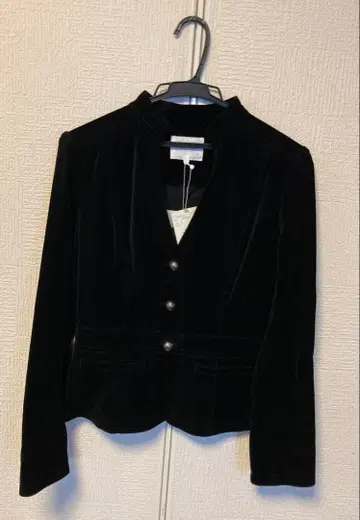 [ 가격 대폭 인하 ] ALPHA CUBIC 노카라 벨벳 자켓 블랙