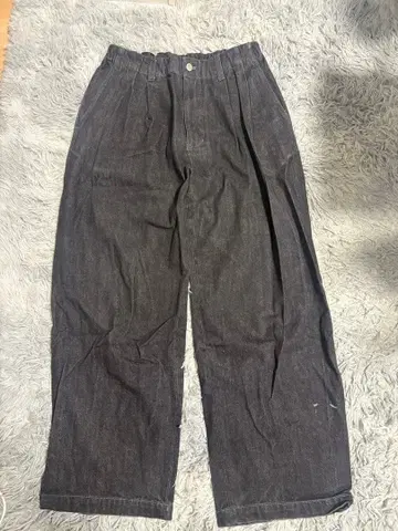 WYM 와이드 데님 블랙