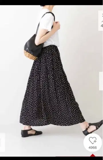 카구레 25AW 미사용 새상품 포켓 부착 도트 스커트