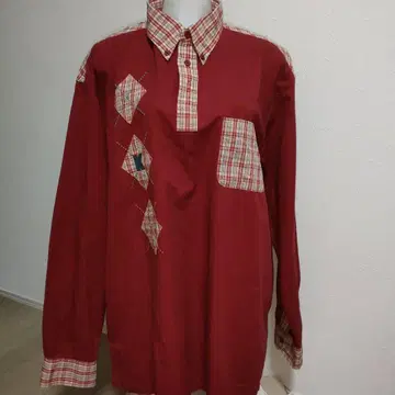 칼 헬무트 빨간색 긴팔 셔츠 L