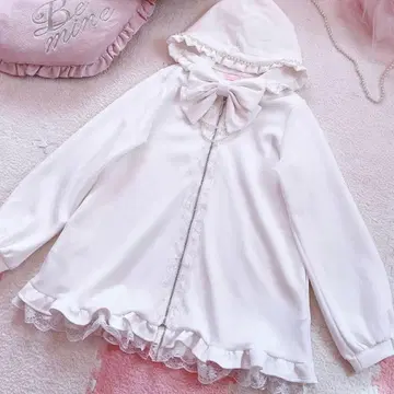 PrincessMelody 리본 타이 롱 후드티