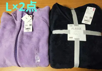 택 포함 새상품 유니클로 퍼 플리스 세트 플리스 풀집업 자켓 총 2점