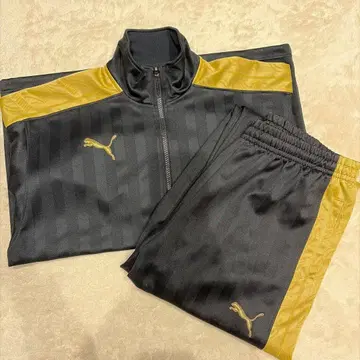 PUMA 스트라이프 저지 골드 상의(SS) 하의(M)