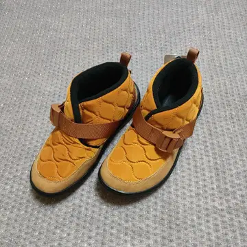 오렌지 퀼팅 숏부츠