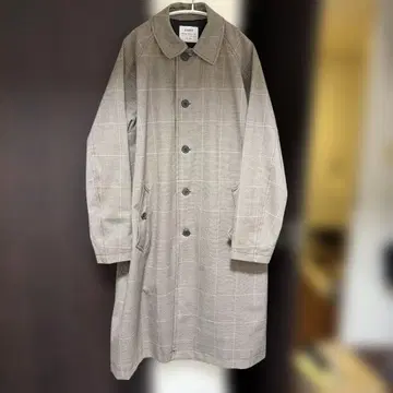 coen 남성용 체크 무늬 코트 S 사이즈