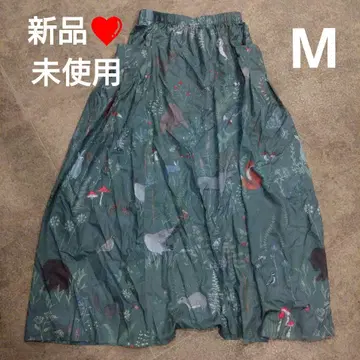 새상품 미사용 택 없음 숲의 동물 스커트 올빼미