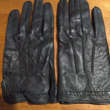 여성용 가죽 그로브 블랙 블랙 가죽 장갑